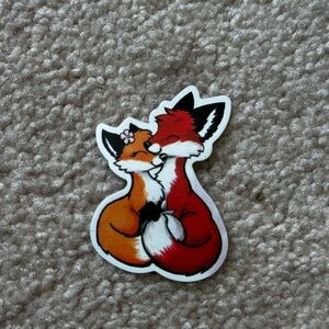 Cute Fox Couple Sticker